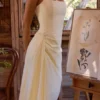 Tallulah Lemon Midi-Kleid aus Baumwolle mit Neckholder Tallulah Lemon Midi-Kleid aus Baumwolle mit Neckholder