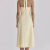 Tallulah Lemon Midi-Kleid aus Baumwolle mit Neckholder Tallulah Lemon Midi-Kleid aus Baumwolle mit Neckholder