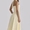 Tallulah Lemon Midi-Kleid aus Baumwolle mit Neckholder Tallulah Lemon Midi-Kleid aus Baumwolle mit Neckholder