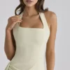 Tallulah Midi-Kleid aus baumwollgefütterter Georgette in Matcha-Grün Tallulah Midi-Kleid aus baumwollgefütterter Georgette in Matcha-Grün