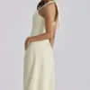 Tallulah Midi-Kleid aus baumwollgefütterter Georgette in Matcha-Grün Tallulah Midi-Kleid aus baumwollgefütterter Georgette in Matcha-Grün
