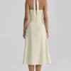 Tallulah Midi-Kleid aus baumwollgefütterter Georgette in Matcha-Grün Tallulah Midi-Kleid aus baumwollgefütterter Georgette in Matcha-Grün