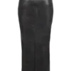 Tana – Maxirock aus schwarzem veganem Leder Tana – Maxirock aus schwarzem veganem Leder
