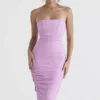 Tana Pink – trägerloses Midi-Korsetts-Kleid Tana Pink – trägerloses Midi-Korsetts-Kleid