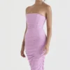 Tana Pink – trägerloses Midi-Korsetts-Kleid Tana Pink – trägerloses Midi-Korsetts-Kleid