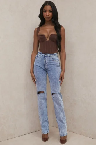 Tate Blue Vintage Fit Jeans in Antikwaschung Tate Blue Vintage Fit Jeans in Antikwaschung