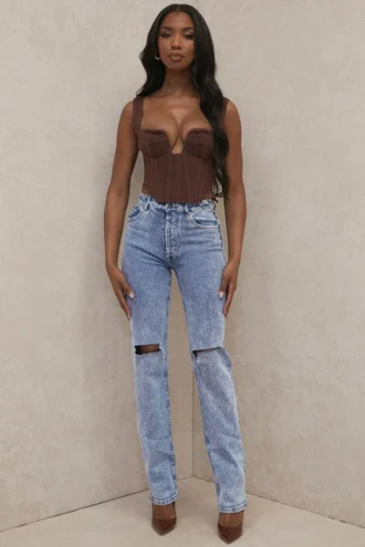 Tate Blue Vintage Fit Jeans in Antikwaschung Tate Blue Vintage Fit Jeans in Antikwaschung