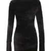 Taya Mini-Kleid aus Chenille in Anthrazit Taya Mini-Kleid aus Chenille in Anthrazit