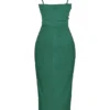 Teia Forest Drapiertes Midi-Korsetts-Kleid Teia Forest Drapiertes Midi-Korsetts-Kleid