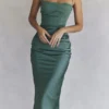 Teia Forest Drapiertes Midi-Korsetts-Kleid Teia Forest Drapiertes Midi-Korsetts-Kleid