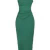 Teia Forest Drapiertes Midi-Korsetts-Kleid Teia Forest Drapiertes Midi-Korsetts-Kleid