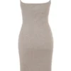 Teva Beige Kaschmir-Strick-Midi-Kleid Teva Beige Kaschmir-Strick-Midi-Kleid