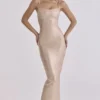 The Body Champagnerfarbenes Bandage-Maxikleid – Limited Edition The Body Champagnerfarbenes Bandage-Maxikleid – Limited Edition