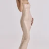 The Body Champagnerfarbenes Bandage-Maxikleid – Limited Edition The Body Champagnerfarbenes Bandage-Maxikleid – Limited Edition
