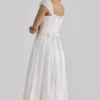 Thea Weißes Voile-Maxikleid mit Broderie Anglaise Thea Weißes Voile-Maxikleid mit Broderie Anglaise