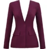 Theodora Weinroter Blazer mit tiefem V-Ausschnitt Theodora Weinroter Blazer mit tiefem V-Ausschnitt