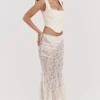 Therese Vintage-Maxirock aus cremefarbener Spitze Therese Vintage-Maxirock aus cremefarbener Spitze