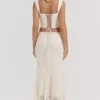 Therese Vintage-Maxirock aus cremefarbener Spitze Therese Vintage-Maxirock aus cremefarbener Spitze