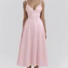 Tiffany Parisian Pink Satin A-Linien-Midi-Kleid Tiffany Parisian Pink Satin A-Linien-Midi-Kleid