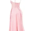 Tiffany Parisian Pink Satin A-Linien-Midi-Kleid Tiffany Parisian Pink Satin A-Linien-Midi-Kleid