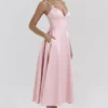 Tiffany Parisian Pink Satin A-Linien-Midi-Kleid Tiffany Parisian Pink Satin A-Linien-Midi-Kleid
