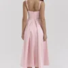 Tiffany Parisian Pink Satin A-Linien-Midi-Kleid Tiffany Parisian Pink Satin A-Linien-Midi-Kleid