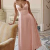 Tiffany Parisian Pink Satin A-Linien-Midi-Kleid Tiffany Parisian Pink Satin A-Linien-Midi-Kleid