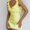 Tink Buttercup Satin-Rüschen-Minikleid Tink Buttercup Satin-Rüschen-Minikleid