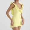 Tink Buttercup Satin-Rüschen-Minikleid Tink Buttercup Satin-Rüschen-Minikleid