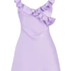 Tink Orchid Satin-Mini-Kleid mit Rüschen Tink Orchid Satin-Mini-Kleid mit Rüschen
