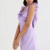 Tink Orchid Satin-Mini-Kleid mit Rüschen Tink Orchid Satin-Mini-Kleid mit Rüschen