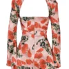 Toira Rose Print Drapiertes Korsetts-Kleid Toira Rose Print Drapiertes Korsetts-Kleid