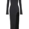 Tolani Maxikleid aus anthrazitfarbenem Kaschmirstrick Tolani Maxikleid aus anthrazitfarbenem Kaschmirstrick