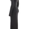 Tolani Maxikleid aus anthrazitfarbenem Kaschmirstrick Tolani Maxikleid aus anthrazitfarbenem Kaschmirstrick