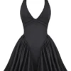 Valentia Schwarzes Neckholder-Minikleid Valentia Schwarzes Neckholder-Minikleid