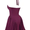 Valentia Weinrotes Neckholder-Minikleid Valentia Weinrotes Neckholder-Minikleid