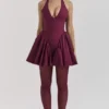 Valentia Weinrotes Neckholder-Minikleid Valentia Weinrotes Neckholder-Minikleid