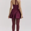 Valentia Weinrotes Neckholder-Minikleid Valentia Weinrotes Neckholder-Minikleid
