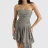Valeria Smoke – Asymmetrisches Kleid mit Raffungen Valeria Smoke – Asymmetrisches Kleid mit Raffungen