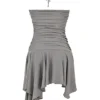 Valeria Smoke – Asymmetrisches Kleid mit Raffungen Valeria Smoke – Asymmetrisches Kleid mit Raffungen