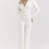 Vanna Off-White-Baumwoll-Strick-Hose Vanna Off-White-Baumwoll-Strick-Hose