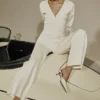 Vanna Off-White-Baumwoll-Strick-Hose Vanna Off-White-Baumwoll-Strick-Hose