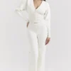 Vanna Off-White-Baumwoll-Strick-Hose Vanna Off-White-Baumwoll-Strick-Hose
