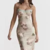 Venus Vintage-Midi-Kleid mit Blumenmuster Venus Vintage-Midi-Kleid mit Blumenmuster