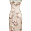 Venus Vintage-Midi-Kleid mit Blumenmuster Venus Vintage-Midi-Kleid mit Blumenmuster