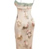 Venus Vintage-Midi-Kleid mit Blumenmuster Venus Vintage-Midi-Kleid mit Blumenmuster