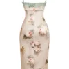 Venus Vintage-Midi-Kleid mit Blumenmuster Venus Vintage-Midi-Kleid mit Blumenmuster