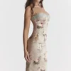 Venus Vintage-Midi-Kleid mit Blumenmuster Venus Vintage-Midi-Kleid mit Blumenmuster