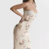Venus Vintage-Midi-Kleid mit Blumenmuster Venus Vintage-Midi-Kleid mit Blumenmuster