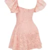 Verity Perfectly Pink Mini-Kleid aus Blumen-Spitze Verity Perfectly Pink Mini-Kleid aus Blumen-Spitze